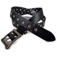 【Authentic products Directly from Japan】 Sealand Long Studded Belt, Waist Up to 51.2 inches (130 cm)