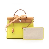 【二手】愛馬仕 HERMES 手提包 Herbag Zip PM萊姆/米NATURAL/米白色帆布皮革 Herbag Zip PM萊姆/NATURAL