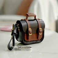 AirPodsPro蘋果耳機保護套 頭層牛皮耳機包 包掛款 掛繩款耳機殼