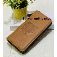 Dompet Panjang Kulit Lembu Lelaki Unisex 100% Genuine Leather Long Wallet Men Wallet Beg  Dompet ori