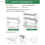 ▣☍NETEL Kitchen Organizer 1/2 Tier Dish Drainer Rack Stainless Steel Over Sink Dish Drying Rack