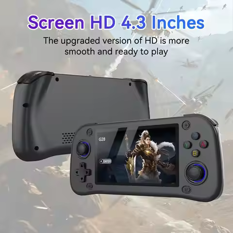 Goodprice G28 Retro Handheld Video Game Console 64GB 10000+Game 4.3 Inch Screen Linux Pocket Player 