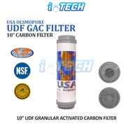 USA OLSMOPURE 10" UDF GAC Filter - 10 inch Granular Activated Carbon Filter Repalcement RO Filter Sy
