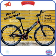 ⭐ ⭐READY STOCK⭐ ⭐ ♨Basikal Dewasa  26 inch basikal  single speed basikal  Bicycle Adults  Bicycle Remaja Basikal Dewasa 26 inch  2650❇