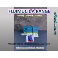FLUIMUCIL A100mg / A200mg / A600mg