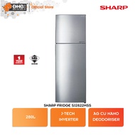 (SAVE 4.0) Sharp 2 Door Fridge SJ-2822M 280L Top Freezer J-Tech Inverter SJ2822MSS Peti Ais