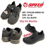 Women's Slip-On Shoes with Laces, Speed Phylon Sherly 85 All Black, Lightweight, Non-Heavy Phylon Ma