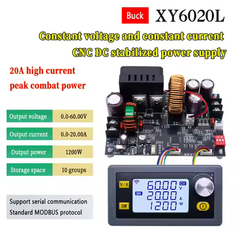 XY6020L 1200W CNC Voltage Regulator Power Supply DC Adjustable Stabilized 20A Constant Voltage Const