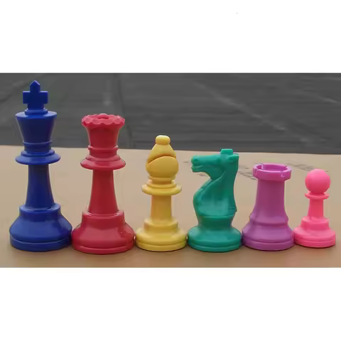 17Pcs Chess Pieces Standard Match Chess Set 2 Pcs Queen 1 Piece King High 97mm Chessman Resin Chess 