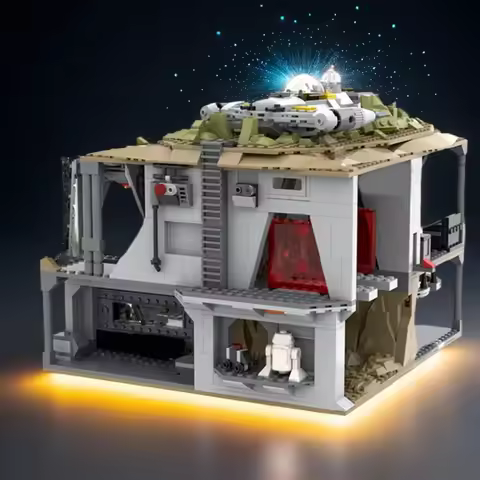 1294pcs MOC Star Battle Moff Gideon's Imperial Base On Mandalore Model Building Blocks Christmas Gif