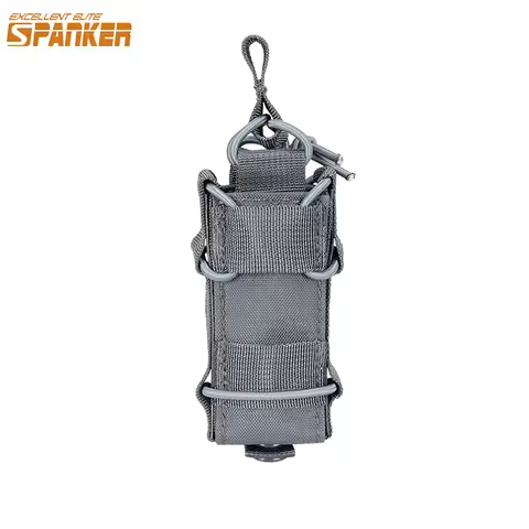 Tactical Pistol Magazine Pouch Single Mag Bag Molle Flashlight Pouch Torch Holder Glock19 M1911 Maga