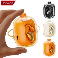 HOTWIND Bluetooth Earbuds with Rotating Charging Case Clip-On AI Translation HD Call Sports Earphone