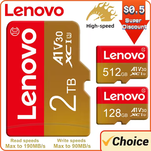 Lenovo 2TB Class10 Memory Card C10 UHS-I TF/SD Cards Trans Micro TF SD 1TB 512GB 256GB 128GB EVO+ Mi
