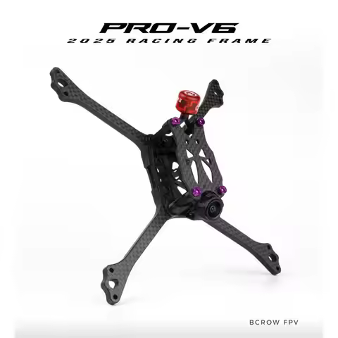 BCROW Pro V6 5inch Carbon Fiber FPV Racing Drone Frame Kit, Only 47g Ultra Lightweight, for 20x20 St