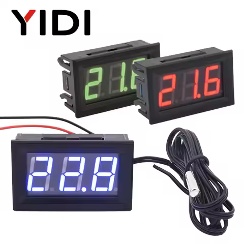0.56 LED Digital Thermometer DC 5-12V 12V Car Incubator Aquarium Temperature Probe Sensor Meter Dete