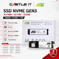 AGI AI198 AI198R AI298 Gen3 NVMe M.2 SSD 256GB 512GB 1TB Up to 3200MB/s