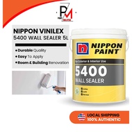 NIPPON PAINT Vinilex 5400 Wall Sealer 5L Interior Exterior Wall Sealer Undercoat Cat Dinding Luaran Dan Dalaman Rumah 底漆