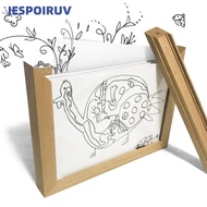 IESPOIRUV Wooden Kids Art Frame, Changeable Rotatable Photo Frame, Creative Family Portraits Memoria
