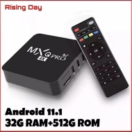 NEW M.XQ PRO 5G+256G 4K Android 11.1 Ultra HD TV Box + i8 Mini Keyboard 2.4GHz 3-color with Touchpad