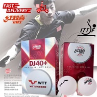 DHS WTT DJ40+ Best Quality Ball Table Tennis Sport 乒乓球运动 TT Sport Bola Ping Pong Butterfly Donic Dhs