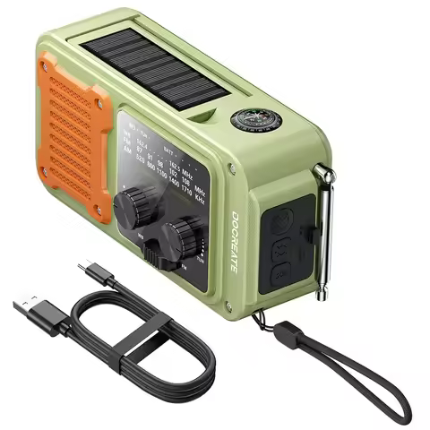 Portable Emergency Hand Crank Solar Radio Full Band AM FM SW Weather Alert Radio SOS Flashlight Surv