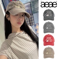 [Ready Stock] Korea aeae Letter Embroidered Cap Women 26 New Style Solid Color Cap Show Face Small H