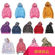 Men's loose hoodie with double lines essentials Hoodie Ape Head bape Shark Head Men's Casual Hoodie 