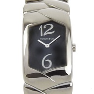 【日本直送】蒂芬妮 TIFFANY&Co. 蒂絲洛 腕錶 Z6301.10 不鏽鋼 石英 指針式顯示 黑色錶盤 女仕款【二手】