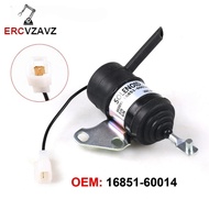 New 16851-60010 16851-60014 Fuel Stop solenoid 16851-60011 for Kubota Mower Tractor Excavator RTV RT
