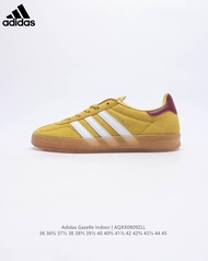 adidas originals gazelle indoor - vintage three-leaf slip-resistant rubber sneakers รองเท้าผ้าใบผู้ชาย รองเท้าวิ่ง รองเท้าเทนนิส รองเท้าวิ่งเทรล รองเท้าผ้าใบสีขาว