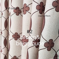 semi blackout,langsir cowrak.hight 270cm.free alteration hook& ring.langsir tingkap,pintu,sliding.