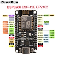 DIPPRUN ESP8266 NodeMCU โมดูลอนุกรมบอร์ดพัฒนา ESP-12E CP2102โอเพนซอร์สทำงานได้ดีสำหรับ Arduino IDE