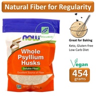 NOW Foods Whole Psyllium Husks 454g Soluble Fiber Keto Gluten Free Low Carb Diet Natural Fiber Regul