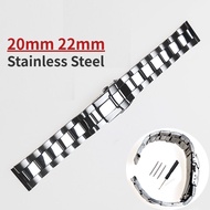 3bead Stainless Steel Watch Band 20mm 22mm Universal Straps Polished Metal Watchbands Accessories for Rolex Water Ghost for Seiko Diving Bracelet