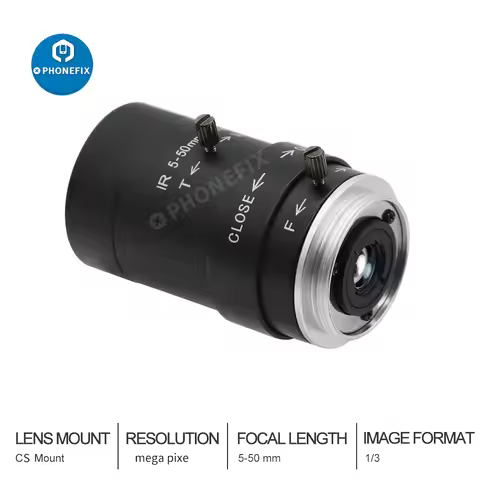 Megapixel CCTV Lens 5-50mm F1.6 CS Mount 1/3" optical lens for CCTV Security Surveillance Cameras & 
