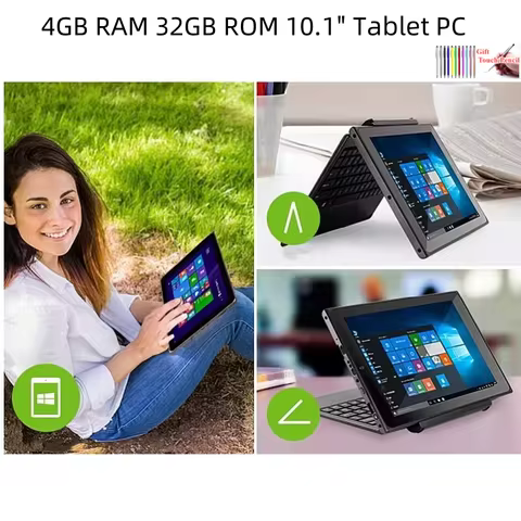 Gift Pen 10.1'' Windows 10 Tablet With Keyboard 64bit Intel Z8300 4GB RAM 32GB ROM 1280x880 IPS Mini