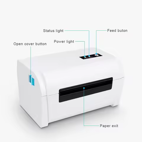 Wireless Bluetooth USB Thermal Barcode Thermal Printer Label Printer Shipping Express Label Marker 4