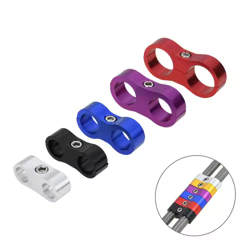 Aluminum Hose Separator Clamp Adapter 4AN 6AN 8AN 10AN 12AN Fit For Oil Water Fuel Line Mounting Div
