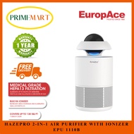 EUROPACE EPU 1110B HAZEPRO 2-IN-1 AIR PURIFIER WITH IONIZER - 1 YEAR WARRANTY