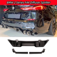 READY STOCK For BMW 2-Series F44 Rear Bumper Diffuser Splitter Glossy Black