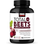 Force Factor Total Beets Blood Pressure Support Beet Root Capsules, 100mg Organic Beet Root Powder B