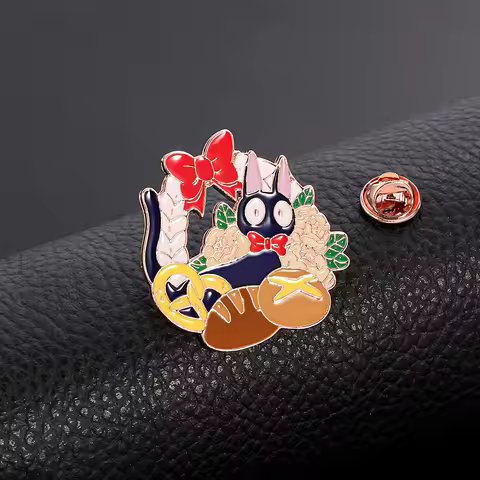 Anime Sailor Moon Enamel Pin Bow Tie Black Cat Luna Metal Badge Brooch Backpack Clothing Lapel Pin D