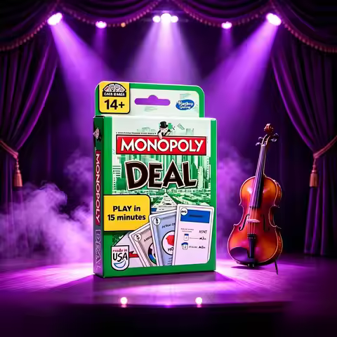 Monopoly Deal Card Game, Fast-Paced Family Party Game