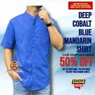 Baju Raya 2024 trend Mandarin Collar kemeja lelaki pendek baju lelaki style