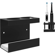 Linkidea Wall Mount Electric Toothbrush Holder for Bathroom, 2 Slots Aluminum Alloy Power Toothbrush