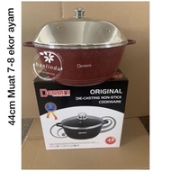 READY STOK NEW NEW ❤️ DESSINI 44cm RED WINE / MAROON PERIUK KAWAH BESAR + free gift