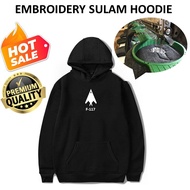 EMBROIDERY SULAM F-117 NIGHTHAWK FIGHTER JET SILHOUETTE HOODIE SWEATSHIRT SWEATER PULLOVER BLACK