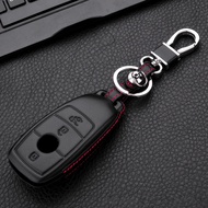 Genuine Leather Car Key Case Cover for Mercedes Benz W213 E200 E260 E300 E400 Protector Keyless Keyc