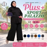 EXYZ AIRLOOM Plus Size Sport Palazzo Pants *4688* Wide Leg Muslim Pants / Emax /Seluar sukan Palazo