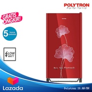 Kulkas 1 pintu Polytron 16 AN Tempered Tray Pintu Kaca 166 Liter